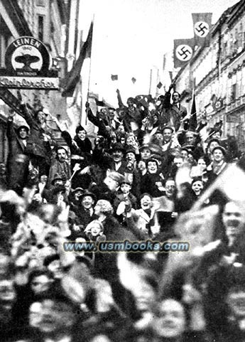 Hitler fans, Nazi swastika flags